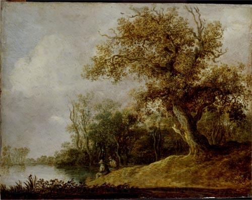 Jan van Goyen Pond in the Woods. Norge oil painting art